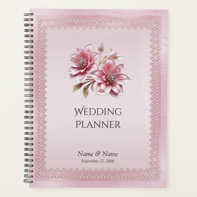 Modern Pink Flowers Planner (Front)