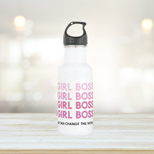 Modern Pink Girl Boss Best Girly Gift 532 Ml Water Bottle