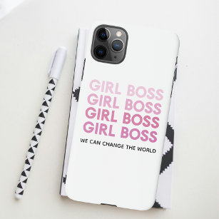 Modern Pink Girl Boss Best Girly Gift iPhone 12 Mini Case