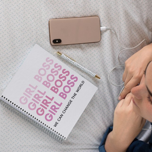 Modern Pink Girl Boss Best Girly Gift Notebook (Creator Uploaded)