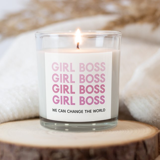 Modern Pink Girl Boss Best Girly Gift Square Sticker (Creator Uploaded)