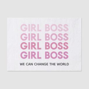 Modern Pink Girl Boss Best Girly Gift Tissue Paper