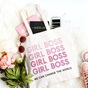 Modern Pink Girl Boss Best Girly Gift Tote Bag