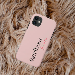 Modern Pink Girl Boss & Name best Girly Gift