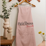 Modern Pink Girl Boss & Name | best Girly Gift Apron<br><div class="desc">Introducing the Modern Pink Girl Boss & Name collection on Zazzle! This trendy and stylish collection is perfect for all the strong, independant women out there who are rocking their careers and making a statement. Whether you're a girl boss yourself or looking for a fabulous gift for one, this collection...</div>