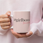 Modern Pink Girl Boss & Name | best Girly Gift Coffee Mug<br><div class="desc">Introducing the Modern Pink Girl Boss & Name collection on Zazzle! This trendy and stylish collection is perfect for all the strong, independant women out there who are rocking their careers and making a statement. Whether you're a girl boss yourself or looking for a fabulous gift for one, this collection...</div>