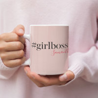 Modern Pink Girl Boss & Name | best Girly Gift