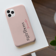 Modern Pink Girl Boss &amp; Name | best Girly Gift iPhone 11Pro Max Case