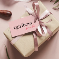 Modern Pink Girl Boss & Name | best Girly Gift