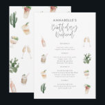 Modern pink girly birthday weekend itinerary  invitation<br><div class="desc">Modern pink girly birthday weekend itinerary invite</div>