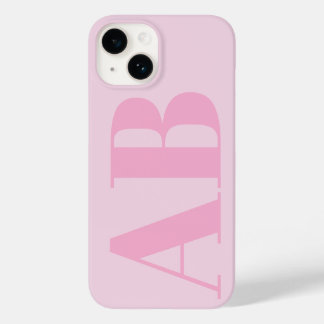 Modern Pink Girly Initial Minimal Monogram Case