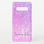 Modern Pink Glitter Sparkles Personalised Name Samsung Galaxy Case<br><div class="desc">Modern Pink Glitter Sparkles Personalised Name</div>