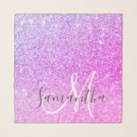 Modern Pink Glitter Sparkles Personalised Name Scarf<br><div class="desc">Modern Pink Glitter Sparkles Personalised Name</div>