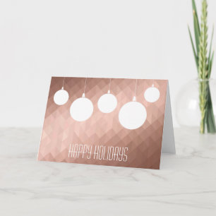 Modern pink gold christmas card