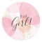 Modern Pink Gold Dots  It' a GIRL Favour Sticker