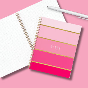 Modern Pink & Gold Trendy Notebook