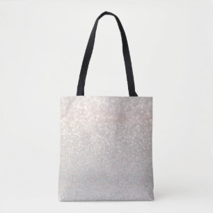 modern, pink, golden, shiny, ombre, blush, glitter tote bag