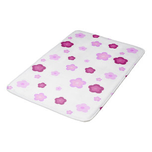 Modern pink gradient flower pattern Gift Bath Mat
