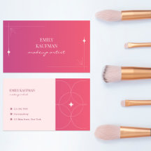 Modern Pink Gradient Makeup Artist