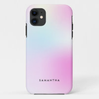 Modern Pink Gradient Monogram Name
