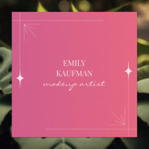 Modern Pink Gradient Trendy Makeup Artist