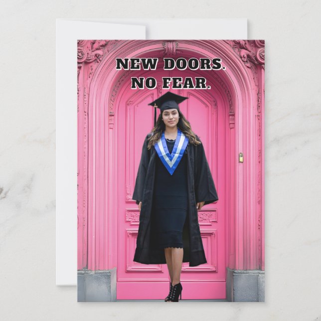 Modern Pink Graduation Invitation (Front)