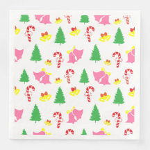 Modern Pink Green Christmas Pattern    