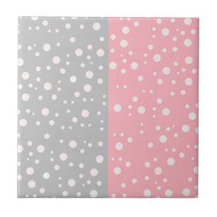 Modern Pink & Grey Decor Decorative Square Tile