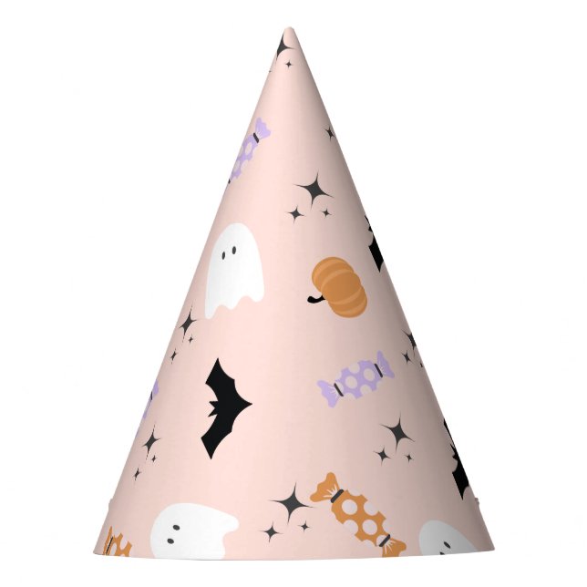 Modern Pink Halloween Party Hats (Front)