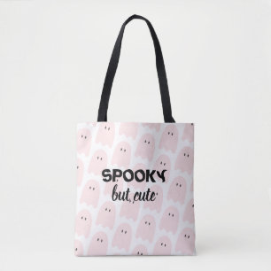 Modern Pink Halloween Spooky but Cute  Tote Bag