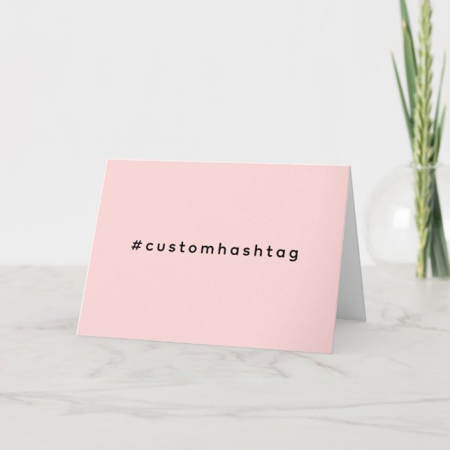 Modern Pink Hashtag Trending Design Card (Front)