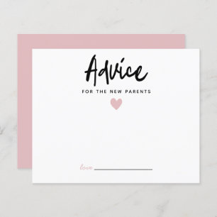 Modern Pink Heart Advice for the New Parents