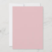 Modern Pink Heart Baby Shower Thank You Card (Back)