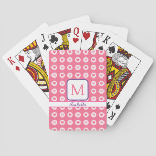 Modern Pink Heart Love Collection Playing Cards
