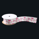 Modern Pink Hearts Birthday  Satin Ribbon<br><div class="desc">Indulge in the exquisite charm of our stunning ribbon adorned with delicate pink textured hearts, meticulously arranged in a seamless design. Each piece is a masterpiece of original artwork crafted by our talented studio, radiating warmth and affection. Wrap your cherished gifts with love, adding an extra layer of heartfelt sentiment...</div>