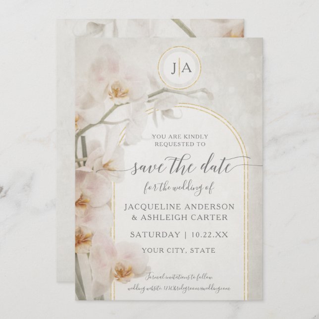 Modern Pink  Invitation (Front/Back)