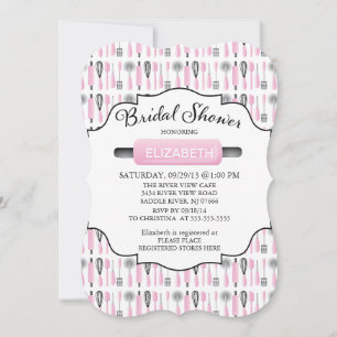 Modern Pink Kitchen Bridal Shower Invitation