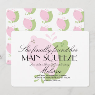 Modern Pink Lemonade Lemon Lime Bridal Shower Invitation