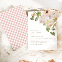 Modern Pink Lemonade Summer Plaid Baby Shower