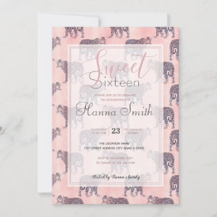 Modern Pink Leopard Animal Pattern