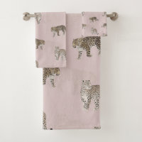 Modern Pink Leopard Jungle Animals