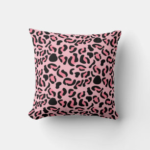 Modern Pink Leopard Pattern Animal Cushion
