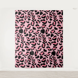 Modern Pink Leopard Pattern Animal Tapestry