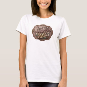 Modern Pink LESS TALK MORE BOTTLES Wearable Art T-Shirt