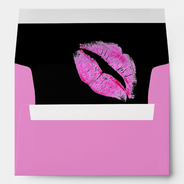 modern pink lips Makeup Artist cosmetologist Envelopes (Back (Bottom))