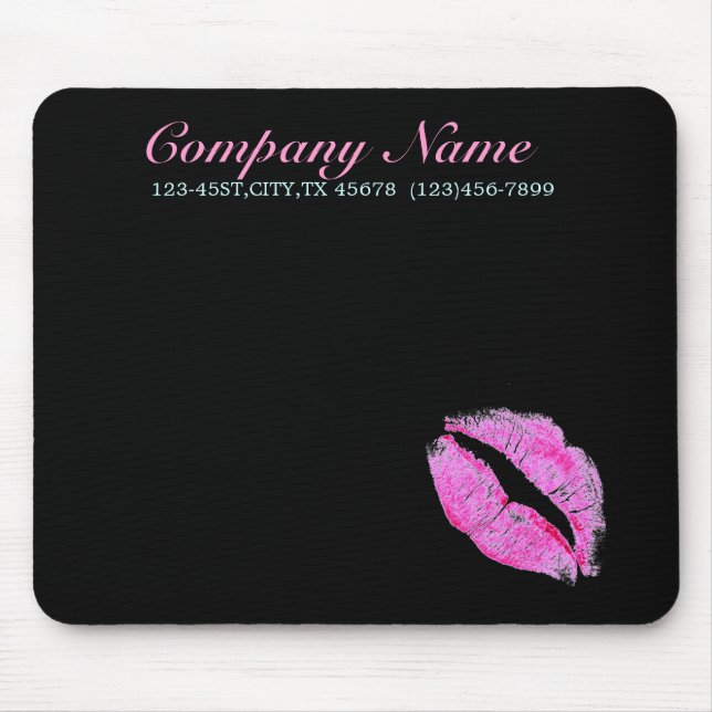 modern pink lips Makeup Artist cosmetologist Mouse Mat (Front)