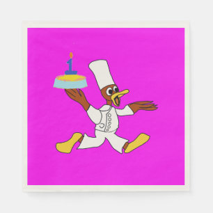 Modern Pink Magenta Paper Napkin