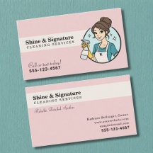 Modern Pink Maid Cleaning Services