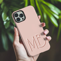 Modern Pink Monogram Initials Contemporary