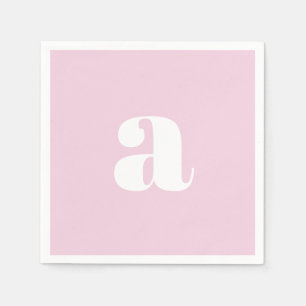 Modern Pink Monogram Napkins